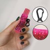 WIRESTER Set of 3 Chapstick Holder Keychain, Elastic Lip Balm Holder Sleeves for Women - Glitter Sparkle With Glitter Leopard Glitter Zebra