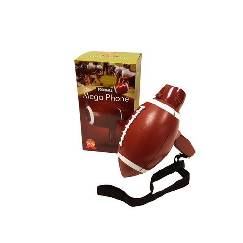 'Barwench Games' Football Shaped Megaphone with Voice, Siren and Built in Bottle Opener!