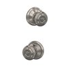 Schlage F10 GEO 619 Georgian Door Knob, Hall & Closet Passage Lock, Satin Nickel
