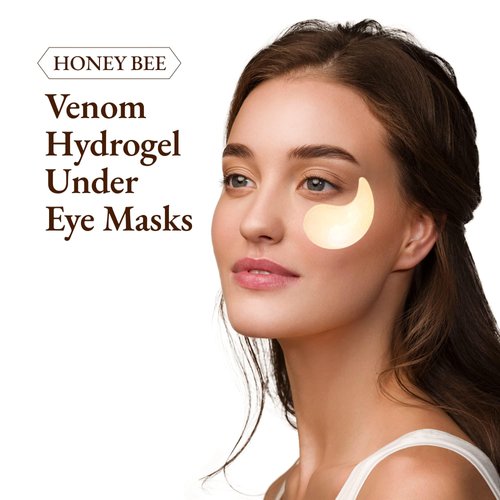 TRUE ISLAND Honey Bee Venom Hydrogel Eye Masks for Dark Circles and Puffiness Bee Propolis Hydrogel Depuffing Eye Patches w/Bee Venom, Collagen & Niacinamide for All Skin Types (Pack of 60 Eye Pads)