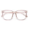 PANNER Oversized Square Blue Light Blocking Glasses for Women Men Anti Glare Reduce Eyestrain Computer Glasses(Light Orange)