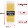 MEICOLY Gold Body Glitter Stick,Halloween Waterproof Face Glitter Gel,Chunky Glitter Face Paint,Mermaid Sequins Hair Glitter Makeup,Sparkle Body Glitter for Women,Festival Accessories Glitter