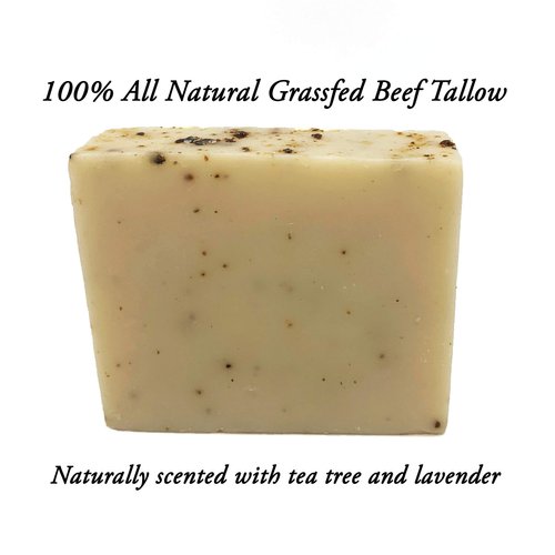 HUNTER CATTLE CO. EST'D 2004 HC Meadow Bloom Tallow Bar Soap - Tea Tree & Juniper 2 Pack - Made with All Natural 100% Grass Fed Tallow Handmade Soap Bar - Great for Face or Body Soap