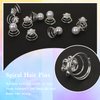 UHOMENY 40pcs Brides Spiral Hair Pins, Hair Pins for Bridal Silver Pearl Hair Pins Crystal Rhinestones Swirl Hair Pins Wedding Hair Accessories with Box for Women Girls Wedding Bridal Party