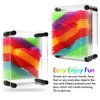 3D Pin Art Toy, Size 3.75” X 5” Unique Metal 3D Pin Art Board Impression Toy for Kids (Rainbow, Plastic)