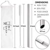 [Angled Tips] 2 Pcs Jumbo Reusable Bubble Tea Straws & Smoothie Straws, 0.5" Wide Stainless Steel Straws, Metal Straws for Bubble Tea/Tapioca Pearl, Milkshakes,Smoothies | 1 Cleaning Brush & 1 Case