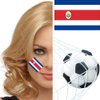Womaha 30 Sheets Costa Rica Temporary Tattoos for Kids Football Temporary Face Tattoos