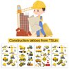 300PCS Construction Zone Party Favors Tattoos Temporary - Kids Construction Birthday Party Supplies Decorations Goodie Bags Stuffers Tractor Truck Body Stickers