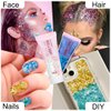Drawdart Face & Body Glitter, Cosmetic-Grade Glitter Gel- Singer Concerts Disco Festival Rave Accessories, Chunky Hair Sparkling Glitter Gel for Women, Vegan & Cruelty Free- 50ml (White)