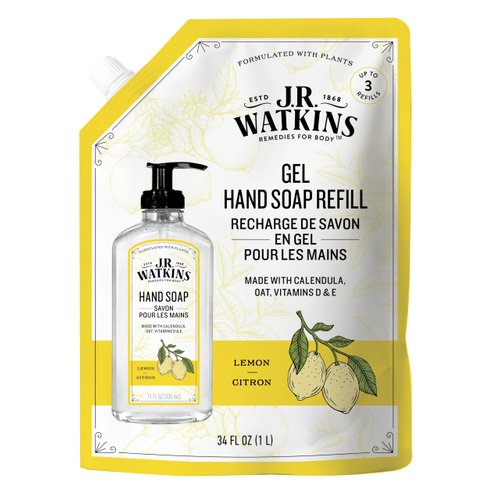 J.R. Watkins Liquid Hand Soap Lemon Refill, 34 Fl Oz