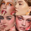 BEFIVECOK Liquid Blush for Cheeks, Soft Cream Blush with Cushion Applicator, Dewy Finish Matte Velvet Texture, High-Pigmented Blendable, Long-Wearing Blush Makeup | #01 SEDUCTIVE-Bright Red
