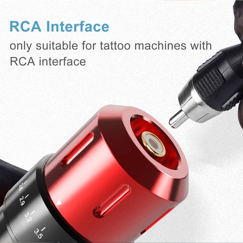 6-Feet Tattoo Clip Cord, Ancable 6.35mm to RCA Connector Silicone Tattoo Clip Cable Cord Suitable for Tattoo Pen, Rotary Tattoo Machine, Black