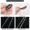 8 Pieces Long Rhinestone Hair Chains,Punk Tassel Hair Clips Bling Crystal Hair Extension 20 Inch Head Chain Silver Decorative Hair Clip Hairpin for Women and Girls Nightclub Party Daily Headwear