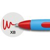 Schneider Slider Memo XB (Extra Broad) Ballpoint Pen, 1.4 mm, Light Blue Barrel, Red Ink, Box of 10 Pens (150202)