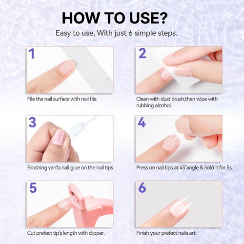 G GLAM GRIP Brush ON Nail Glue, 21ml in 3Pcs, Clear, MU002