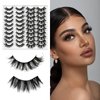 Eyelashes Lashes False Eyelashes Pestañas Lashes Wispy False Lashes Pestañas Postizas Naturales Strip Lashes Eyelash Natural Eyelashes Eyelash Extension 20 Pairs Cat Eye Lashes (Kiromiro)