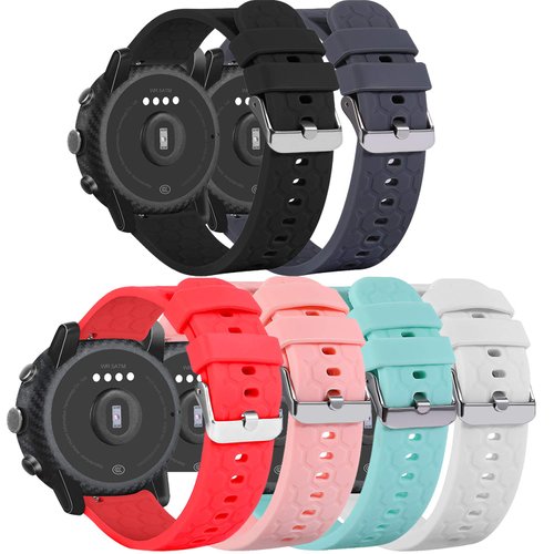 RuenTech Compatible with Garmin Vivoactive 4S/Venu 3S/Venu 2S/Vivomove 3S/Forerunner 255S 265S Band 18mm Silicone Sport Straps Soft Wristbands for Vivoactive 4S Watch Band (Multicolor-6Pack)