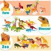 JOYIN 69Pcs Small Animal Figures, Mini Jungle Toy Set with Sensory Bin, Realistic Wild Animal Kingdom, Zoo, Ocean, Farm Animals Figurines, Dinosaur Party Favors, Gifts for Boys and Girls, Kids 3-5