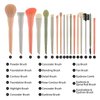 Docolor Makeup Brushes Set 17Pcs Morandi Makeup Brushes with Makeup Bag and Makeup Sponge and Brush Protector Professional Face Powder Foundation Eye Shadow Concealers Brush Kit Gift Box