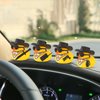 wonuu Small Rubber Duck with Mini Sunglasses Black Cowboy Hat Bandana Necklace Plastic Accessories for Car Ornament Home Decor Desk Decoration, Assemble Needed, Pistol