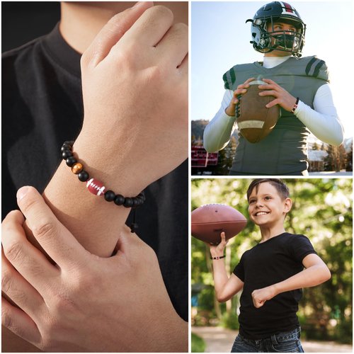 Tarsus Football Gifts, Football Gifts for Boys, Super Bowl Football Accessories Party Decorations Teenage Teen Boy Stuff Bracelet Christmas Senior Night Football Gifts for Boys 8-12 Players
