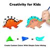 AVIASWIN Dinosaur Painting Kit for Kids, Arts and Crafts for Kids Ages 6-8, 8-12, 6 Dino Figurines Playset, Gifts for Boys and Girls, Blue, Red, Green, White, Black, Yellow
