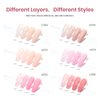 Beetles Jelly Gel Nail Polish Set 6 Colors Neutral Sheer Shimmer Glitter Nails Nude Pink Gel Polish Kit Translucent Soak off Uv Nail Gel Diy Manicure 2024 New Nail Trend Nail Art