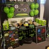 Video Game Party Decorations - 81Pcs Green Gaming Birthday Decorations Includes Game On Plates, Napkins, Tablecloth for Boys Level Up Birthday Decorations Game On Party Supplies, Serve 20