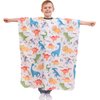 Iusmnur Kids Barber Cape, 51"x36" Professional Salon Hair Cutting Cape with Adjustable Neck Strap, Unisex Kids Haircut Cape for Hairdresser and Stylist (Dinosaur Land)