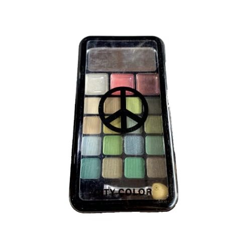Generic City Color Makeup Kit, 16 Eye Shadow + 3 Lipgloss, Green Mix