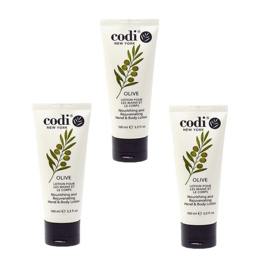 Codi Olive Lotion nourishing and rejuvenating HAND & BODY LOTION 3.3 oz - 3 TUBES