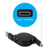 BoxWave Cable Compatible with Family Pocket Handheld Game Console (3 in) - miniSync - USB-A to USB Type-C, Retractable Cable - USB-A to USB Type-C for Family Pocket Handheld Game Console (3 in)