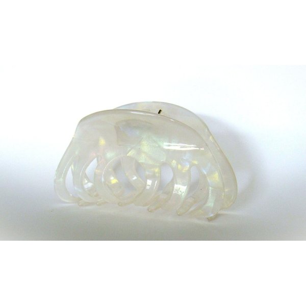 Generic Pearly white iridescent hair claw clip for medium fine hair