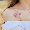 Oottati 12 Sheets Glitter Cute Temporary Tattoos Rainbow Butterfly Heart Music Dandelion Star Suit for Kids Adults
