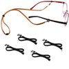 WeTest 4 PCS Premium Glasses Strap Chain - Adjustable Eyeglass Holder String for Reading, Sports Travelers Drivers, Never Lose Eyeglasses Again, Black