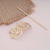 Vacaonio Metal Gold Hair Stick Pin Viking Celtic Knot Hair Bun Stick Clip Celtic Knot Hairpin Gold Hair Bun Slide Long Hair Stick Decorative Hair Accessories for Women and Girls Headdress
