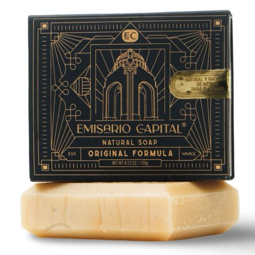 Emisario Capital: Natural Soap Bar for Men | Original Formula | Luxurious Cleansing | Moisturizing and Gentle for All Skin Types | Handmade | Ecofriendly & Cruelty-Free | No Harmful Chemicals
