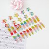 Summer Crystal 2 Inch Barrettes Metal Snap Hair Clips For Girls - Nonslip Stylish Hair Accessories (30Pcs Gradient Rainbow)