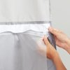 Hookless It's A Snap! Plastic PEVA Snap-In Replacement Shower Curtain Liner for Hookless Curtain with No Sheer Window, 70" x 69", Water-Repellent, Easy Install, Frost