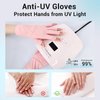 MelodySusie Premium UV Gloves for Nails,Professional UPF99+ UV Protection Gloves for Manicures, Ultra Cool Feeling Fabric, Nail Art Skin Care Fingerless Anti UV Glove Protect Hands from UV Harm