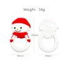 Baby Teething Toys, Silicone Teether for Babies, Soothing Teething Pain Relief, Baby Teethers Chew Toys Christmas Toys Toddlers Gift (Snowman)