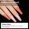 SUPWEE Glitter Gel Polish Sparkly Holographic Nail Polish Gel Rose Gold Reflective Gel Polish 15ml Soak Off UV Lamp Gel for Home DIY Manicure