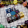 Haxtec Mystery Dice Bag with Metal Dice Set Dragon Eye Dice Pouch Drawstring PU Leather Dice Holding D&D Dice Dungeons and Dragons Accessories DND Gifts Stocking Stuffers