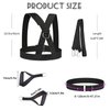 OYINDIZ Weight Sled Harness Kits, 5 PCS Sled Pulling Strap for Running, Speed Training Equipment Sled Workout Football Training Equipment Harness for Training Outdoor Men and Women 6.6FT