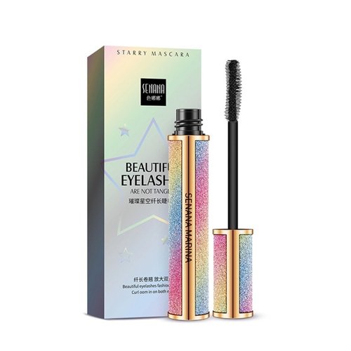 4D Mascara Makeup Starry Sky Lengthening Thicker Curling Quick Dry Waterproof Star Mascara Women Eyes Beauty Makeup