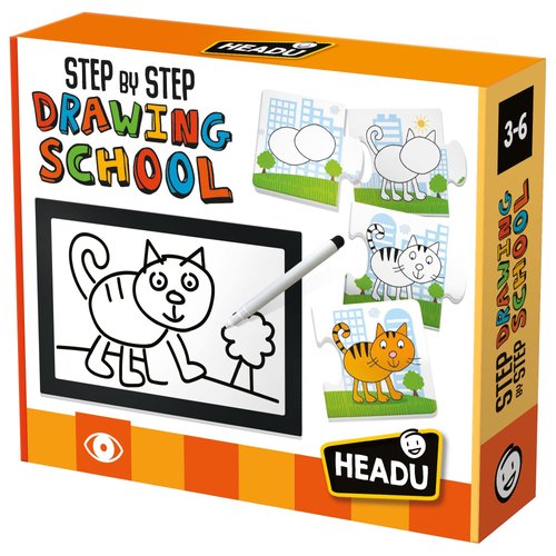 Headu Step by Step Drawing School, Educational Toys for Boys and Girls Ages 3-6 Years Old, Preschool Learning Toys, Teacher Homeschool Supplies, Birthday