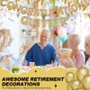 Fulmoon Pre Strung Congratulations Quitter Glitter Banner Funny Retirement Banner Retirement Party Decorations Retirement Party Supplies Garland for Men Women Gifts, No DIY (Champagne Gold)