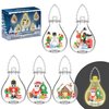 Christmas Ornaments Building Blocks, Compatible with Lego Christmas Tree Decorations Bulbs, Reindeer, Nutcrackers, Gingerbread House, Snowman, Santa 5 Pack Xmas Gifts for Kids Stocking Stuffers