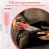 Youbella Cordless Hair Straightener Brush, Portable Negative Ion Straightening Comb for Travel, 3 in 1 Mini Hot Curling Hair Brush for Women, Fast Heating for All Hair Styling, Pink