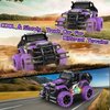 Blooming lilies Remote Control Car for Girls 3 4-7 Christmas Birthday Gifts, Rc Truck with Cool Lights Car Toys for Kids Indoor Outdoor Games- 1:20 Scale Off Road Rc Cars Purple